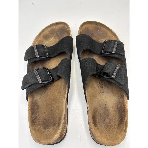 BIRKENSTOCK BETULA BLACK SANDALS DOUBLE STRAP WOMEN Sz 10 - Picture 6 of 9